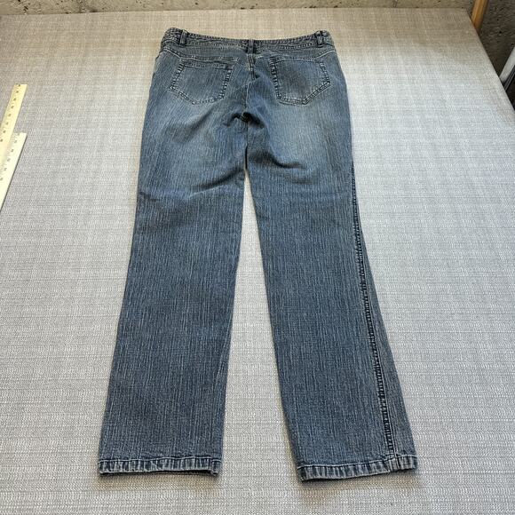 Dana Buchman Petite Jeans Womens‎ size 12 Blue Denim Stretch Straight Leg - Picture 9 of 10